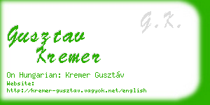 gusztav kremer business card
